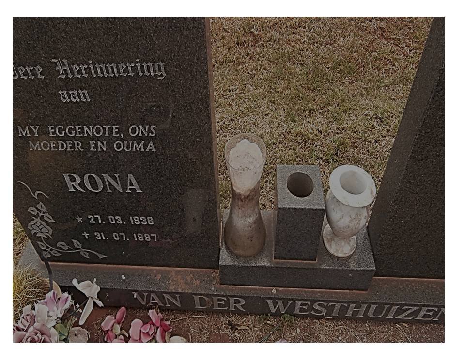 WESTHUIZEN Rona, van der 193?-1987