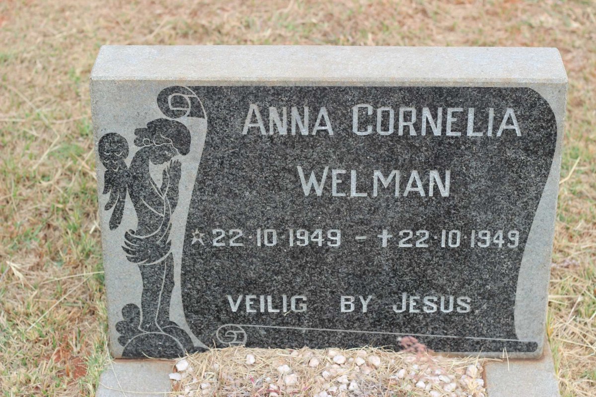 WELMAN Anna Cornelia 1949-1949