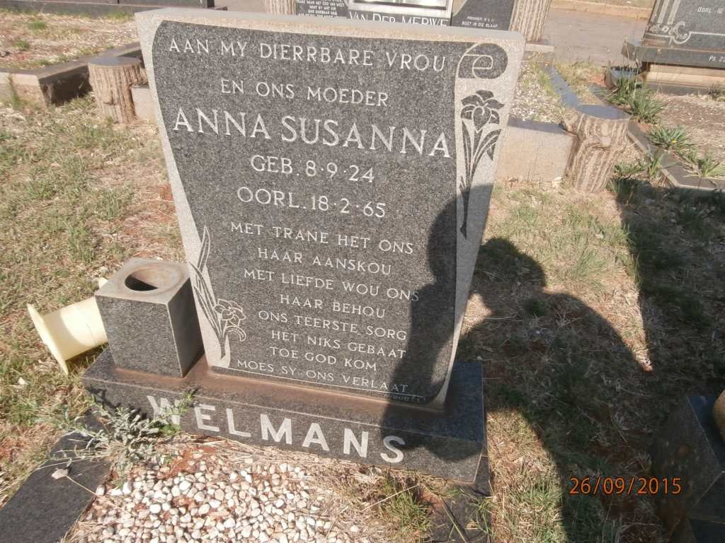 WELMANS Anna Susanna 1924-1965