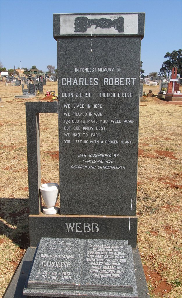 WEBB Charles Robert 1911-1968 &amp; Caroline 1913-1990