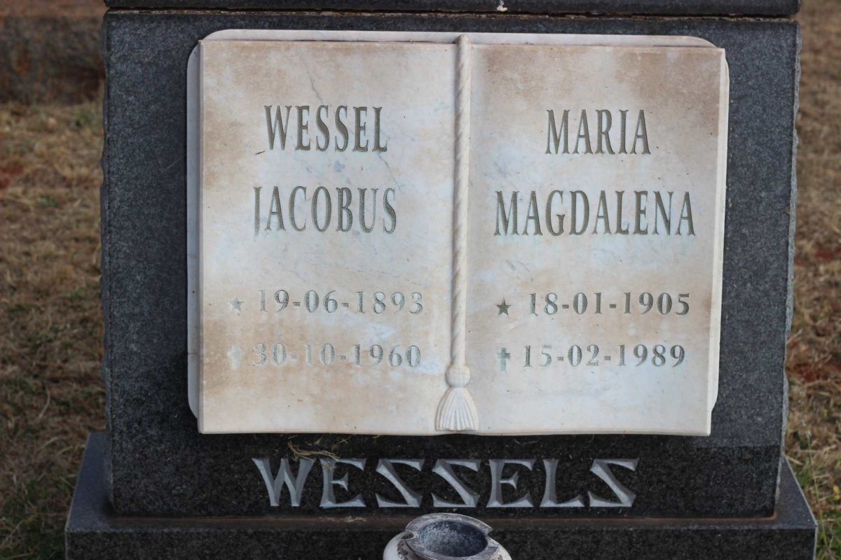 WESSELS Wessel Jacobus 1893-1960 &amp; Maria Magdalena 1905-1989