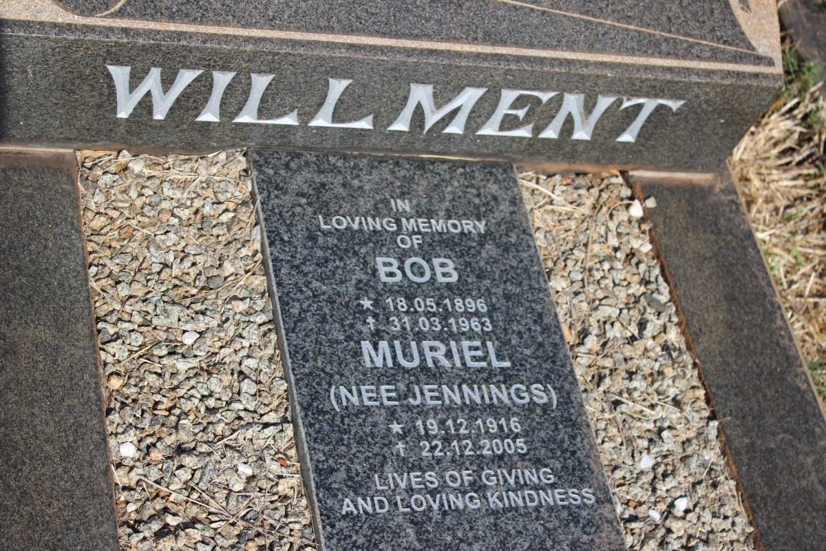 WILLMENT Bob 1896-1963 &amp; Muriel JENNINGS 1916-2005
