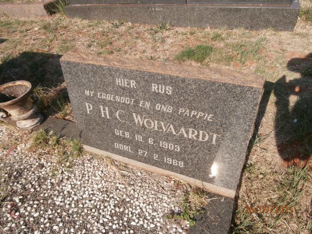WOLVAARDT P.H.C. 1903-1968