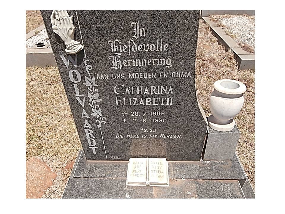 WOLFAARDT Catharina Elizabeth 1906-1981