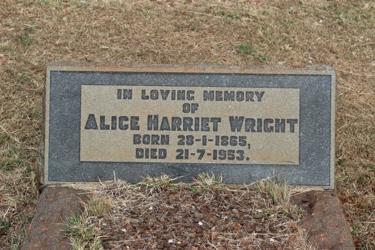 WRIGHT Alice Harriet 1865-1953