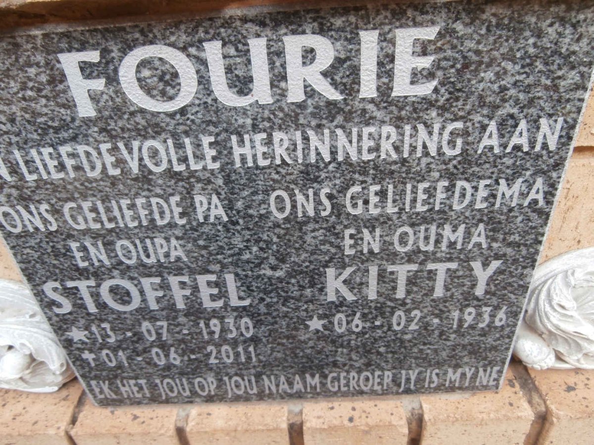 FOURIE Stoffel 1930-2011 &amp; Kitty 1936-