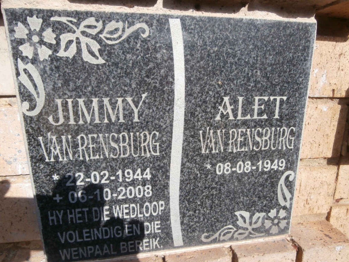 RENSBURG Jimmy, van 1944-2008 &amp; Alet 1949-