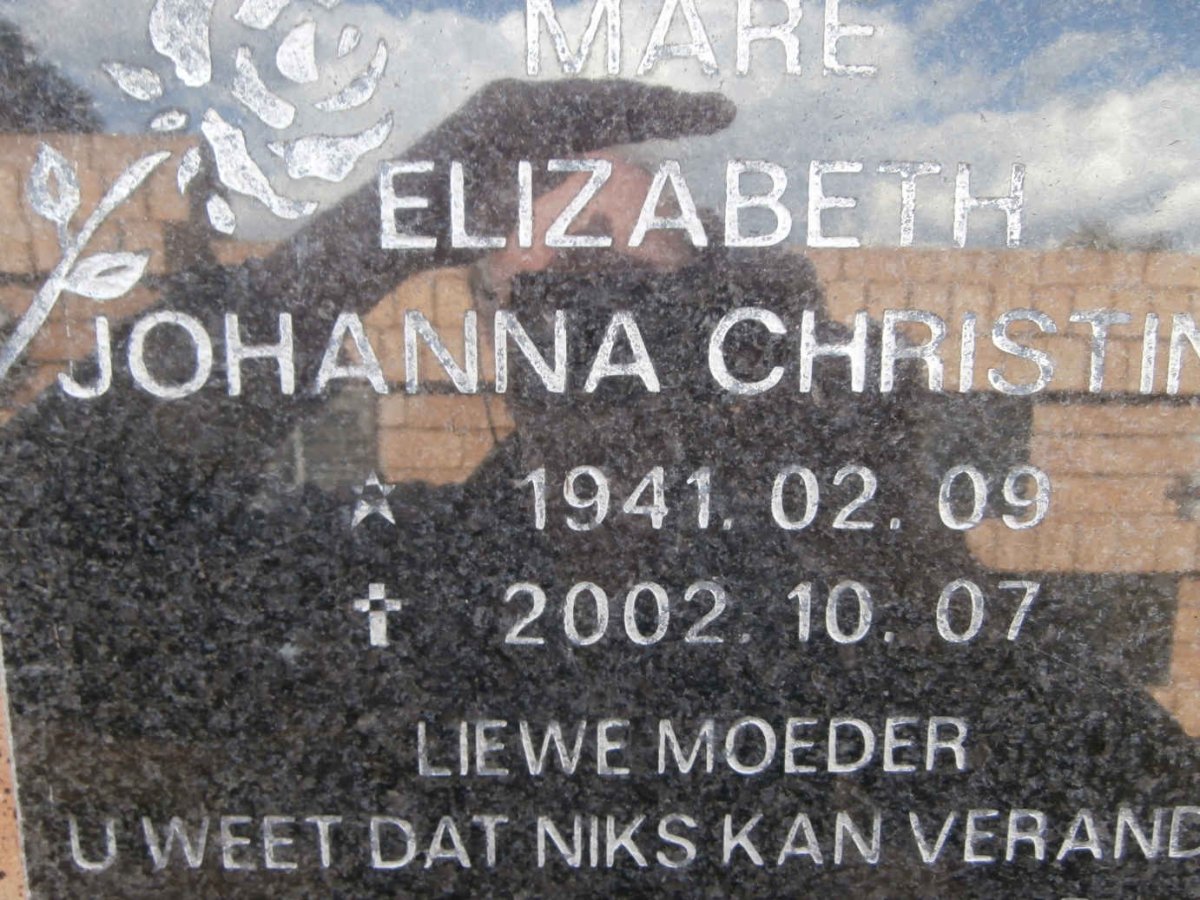 MARE Elizabeth Johanna Christina 1941-2002