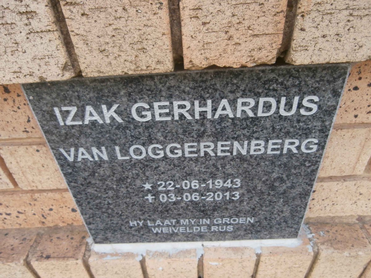 LOGGERENBERG Izak Gerhardus, van 1943-2013