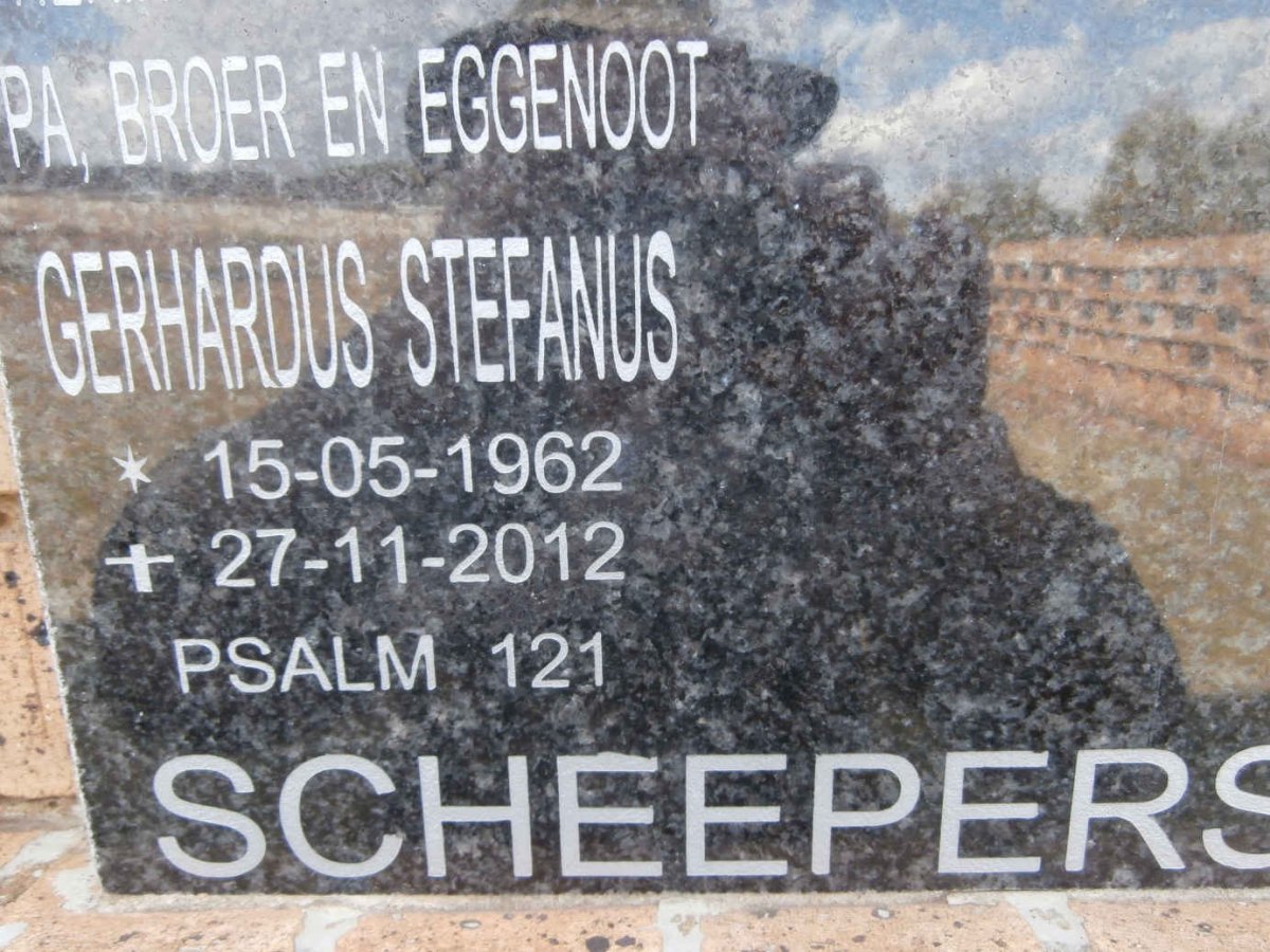 SCHEEPERS Gerhardus Stefanus 1962-2012