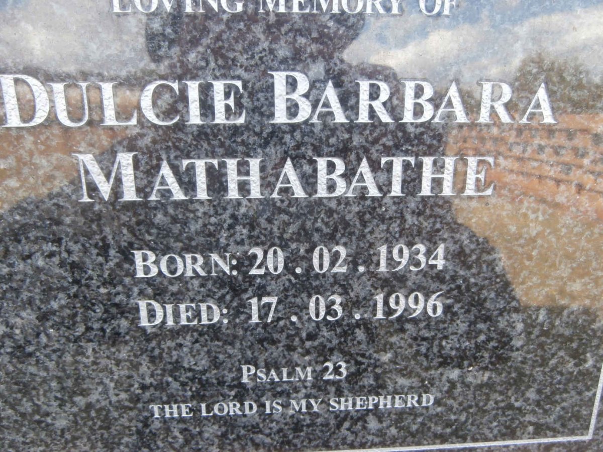 MATHABATHE Dulcie Barbara 1934-1996