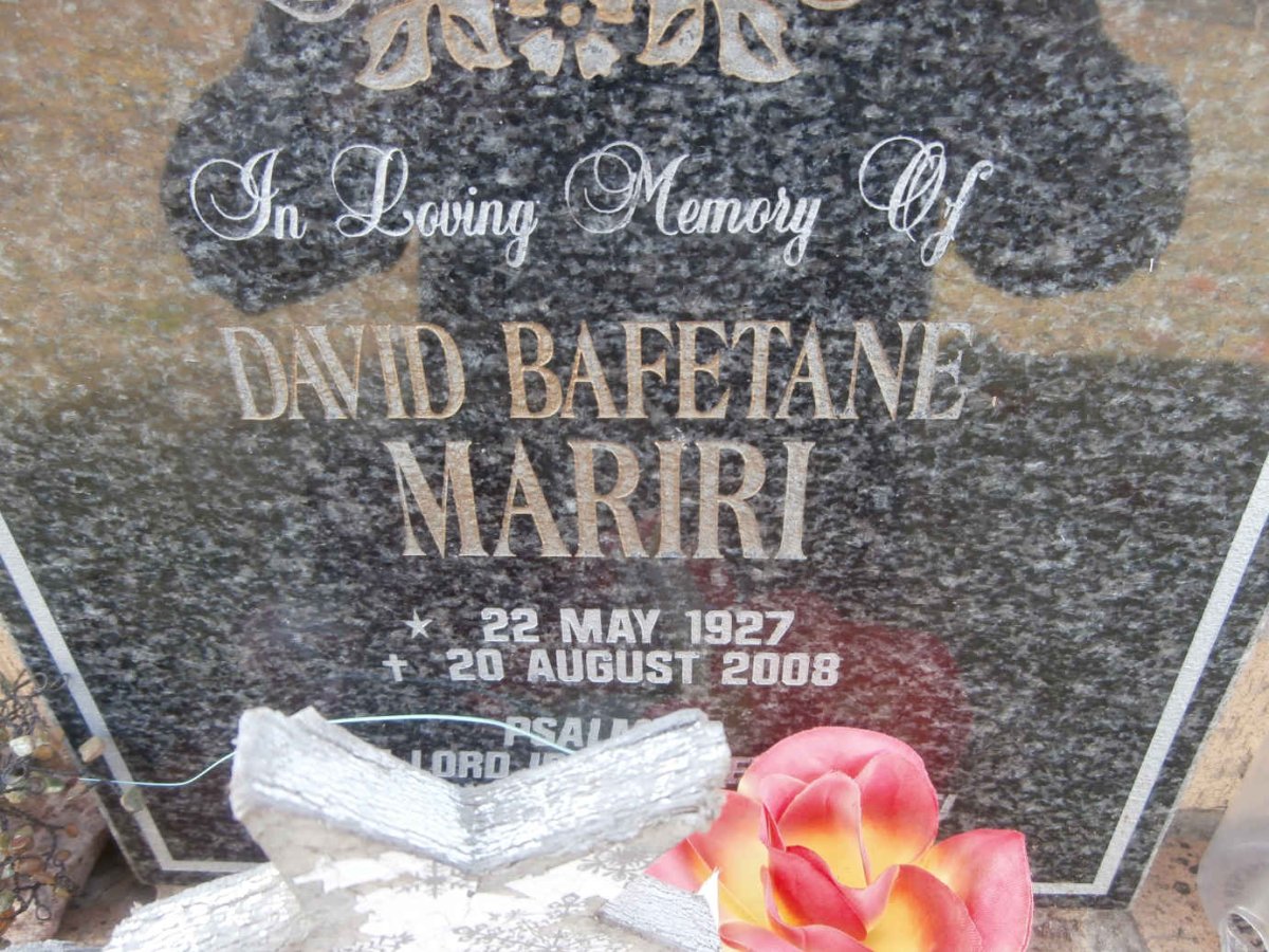 MARIRI David Bafetane 1927-2008