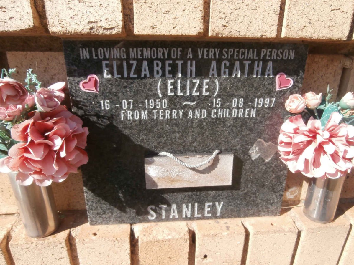STANLEY Elizabeth Agatha 1950-1997