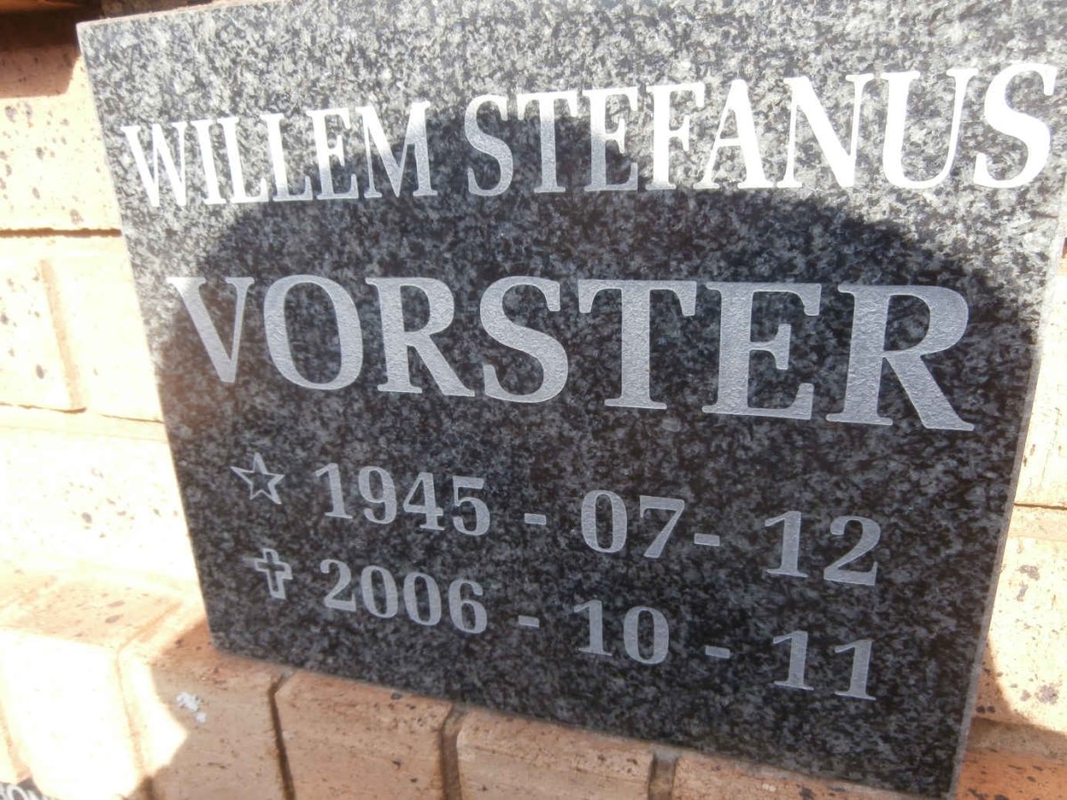 VORSTER Willem Stefanus 1945-2006