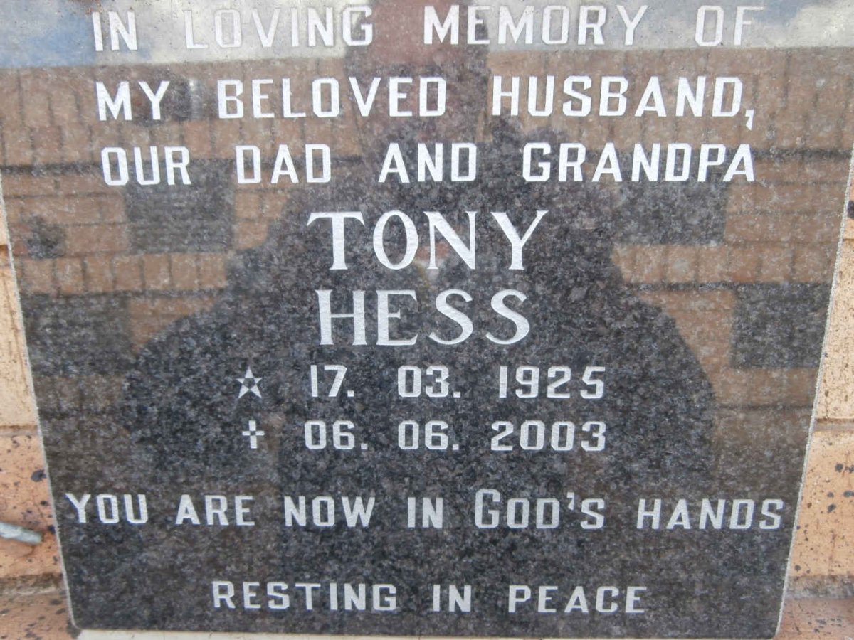 HESS Tony 1925-2003
