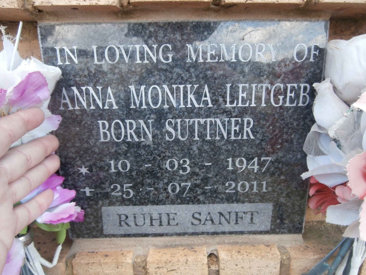 LEITGEB Anna Monika nee SUTTNER 1947-2011