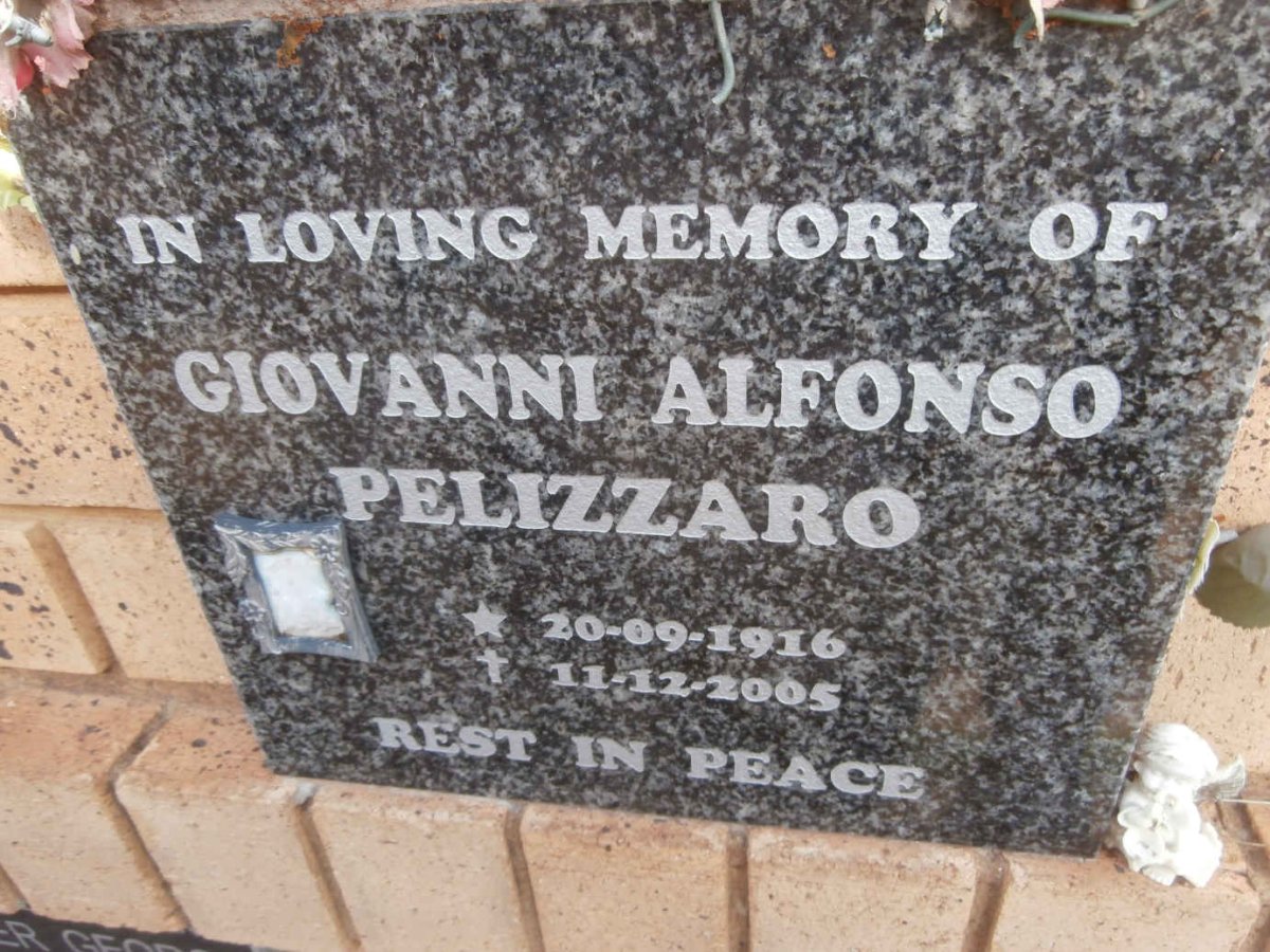PELIZZARO Giovanni Alfonso 1916-2005
