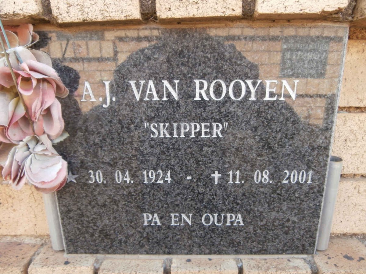 ROOYEN A.J.,van 1924-2001