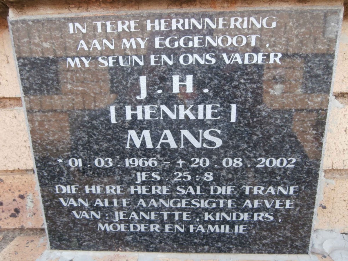 MANS J.H. 1966-2002