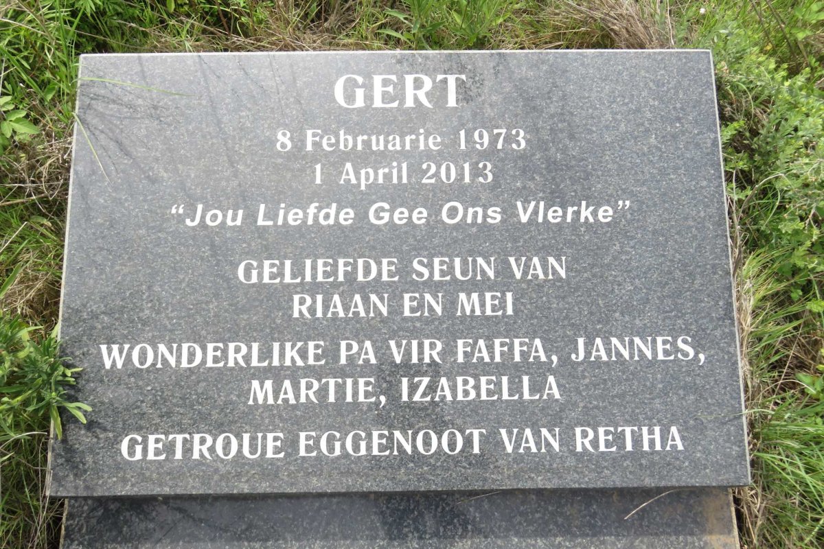 WYK Gert, van 1973-2013