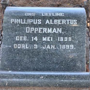OPPERMAN Phillipus Albertus 1898-1899
