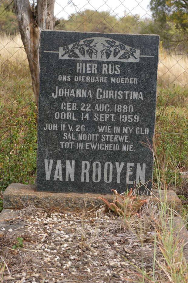 ROOYEN Johanna Christina, van 1880-1959