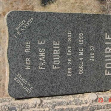FOURIE Frans E. 1940-1959