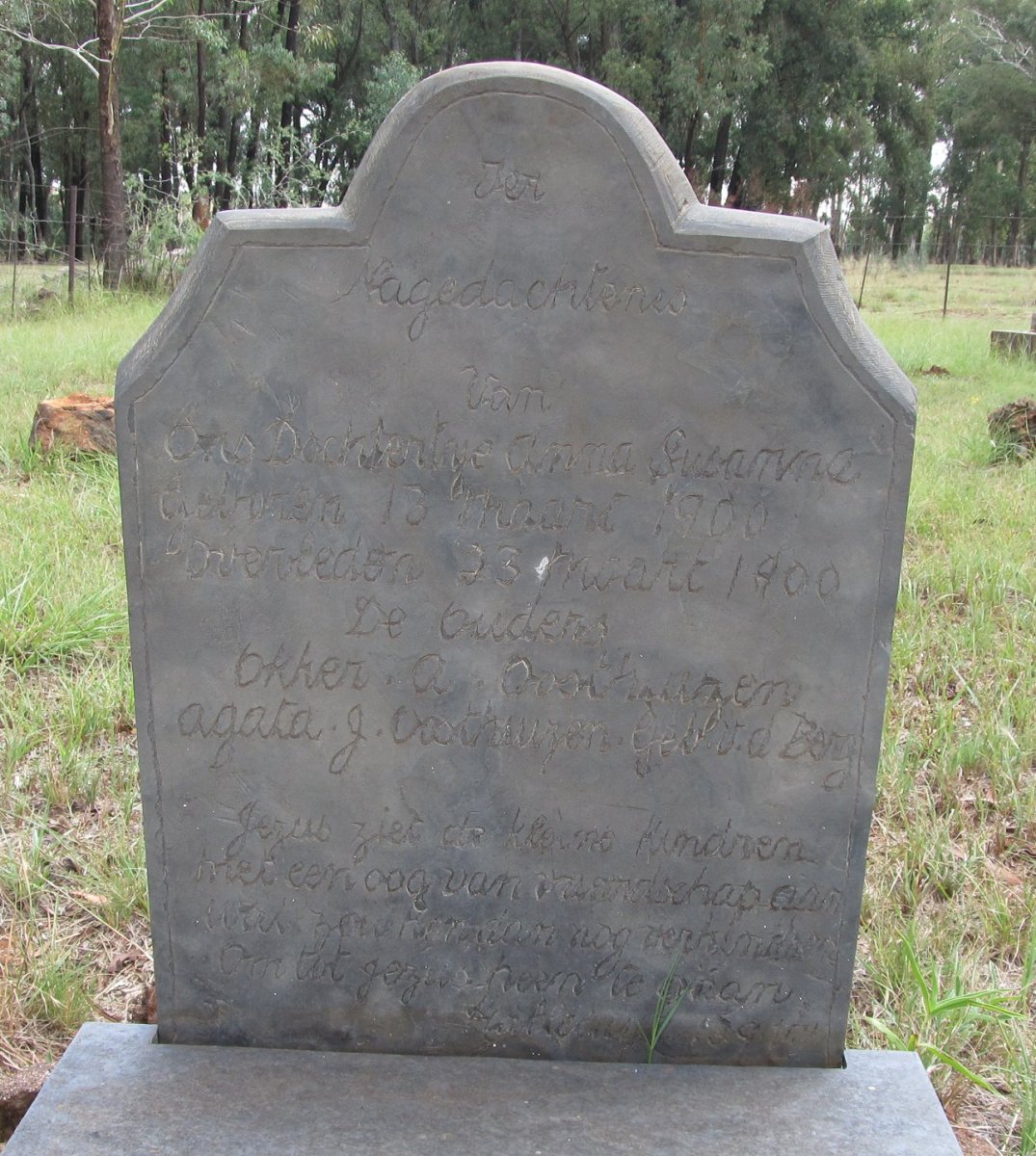 OOSTHUIZEN Anna Susanna 1900-1900