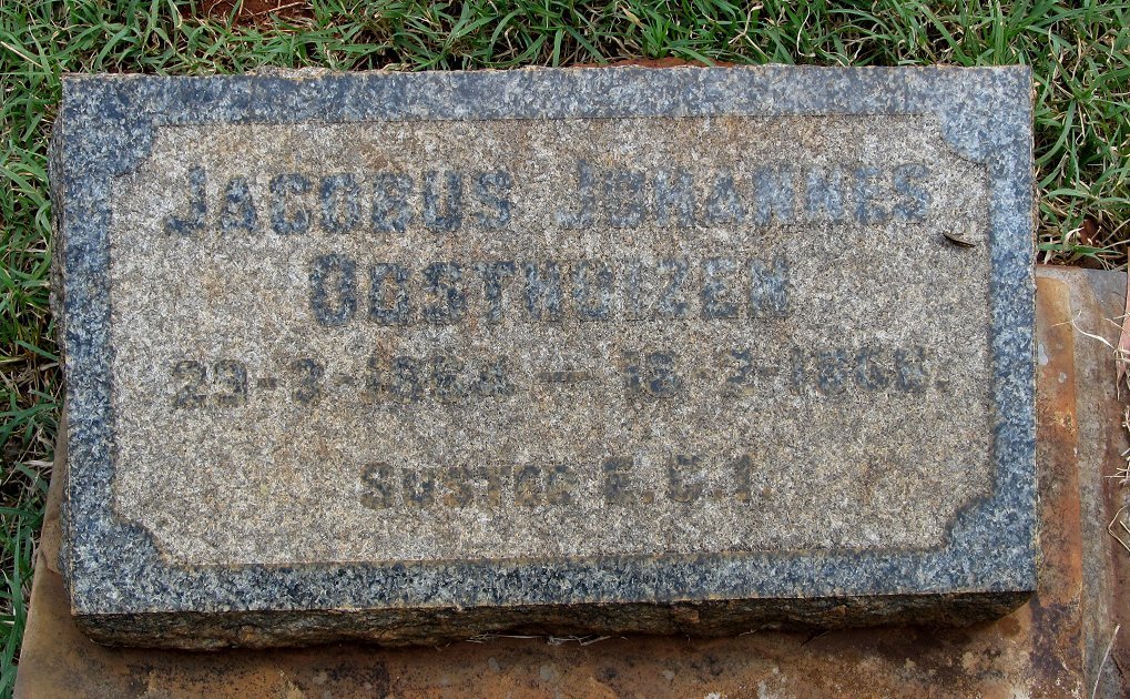 OOSTHUIZEN Jacobus Johannes 1864-1966