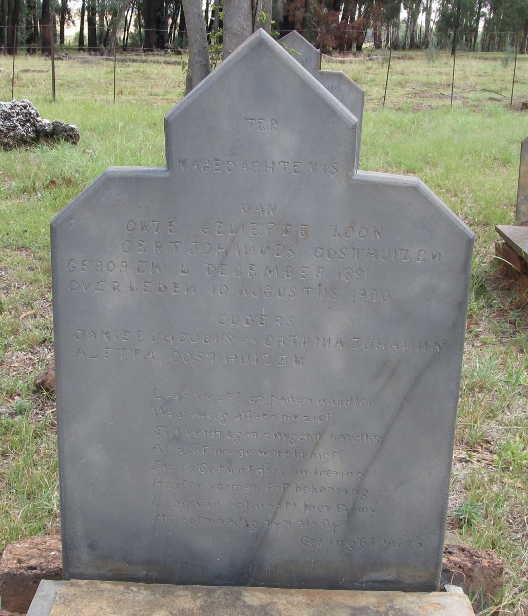 OOSTHUIZEN Gert Johannes 1891-1900
