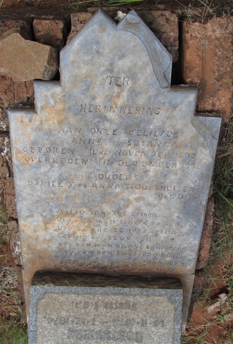 OOSTHUIZEN Anna Susanna 1872-1874