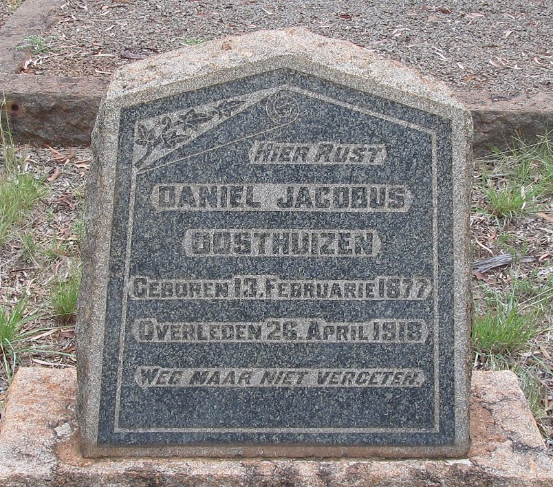 OOSTHUIZEN Daniel Jacobus 1877-1918
