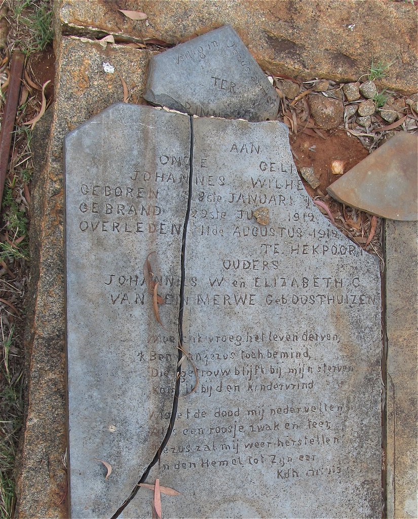 MERWE Johannes Wilhelmus, v.d. 1910-1912