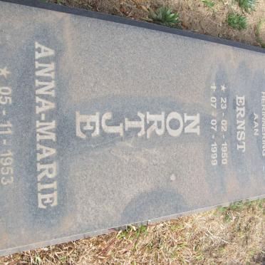 NORTJE Ernst 1950-1999 &amp; Anna-Marie 1953-