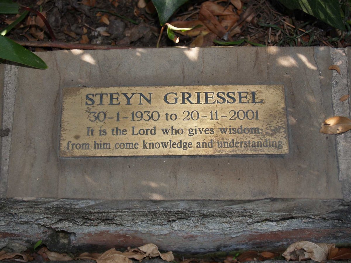 GRIESSEL Steyn 1930-2001