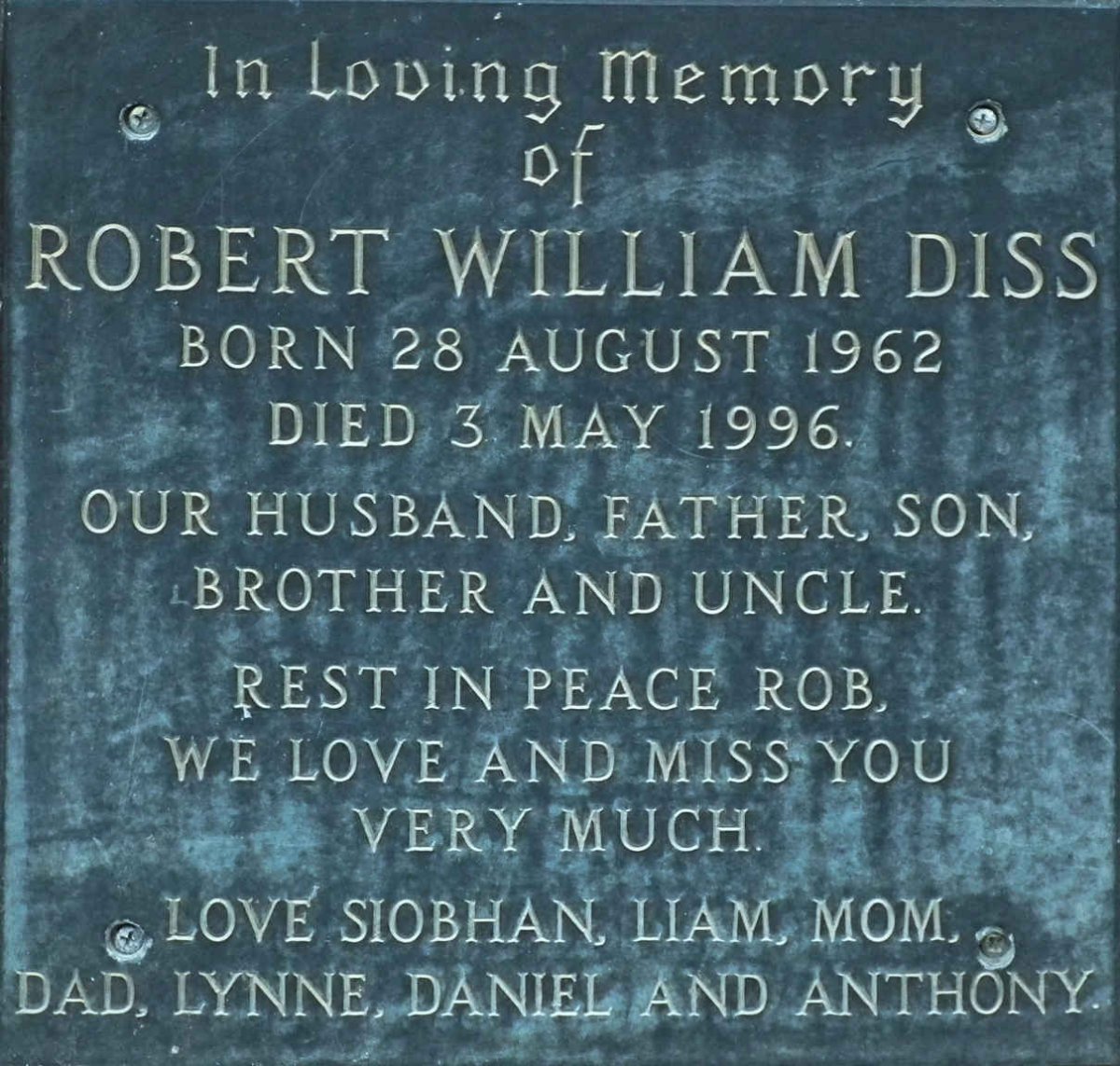 DISS Robert William 1962-1996