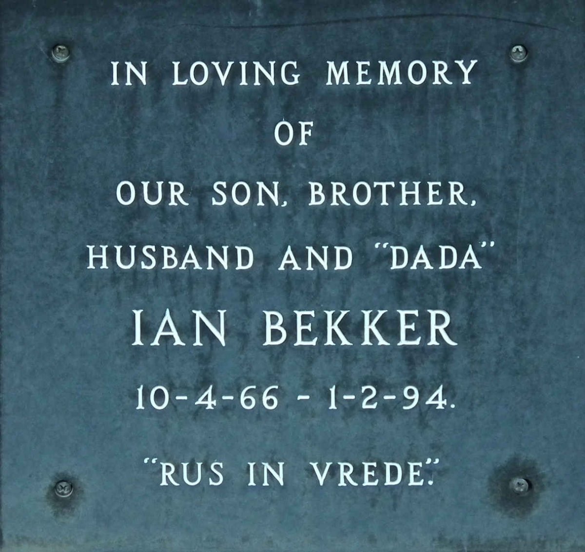 BEKKER Ian 1966-1994