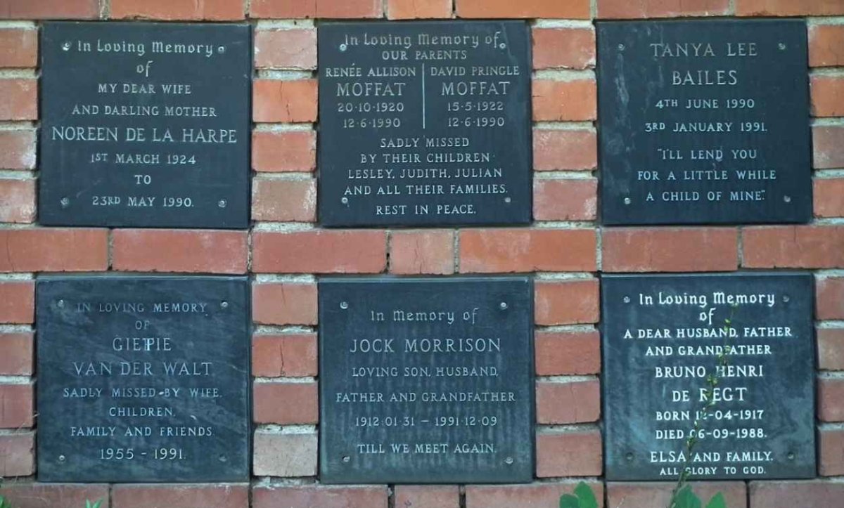3. Memorial walls at St Saviours Cemetery Back Right