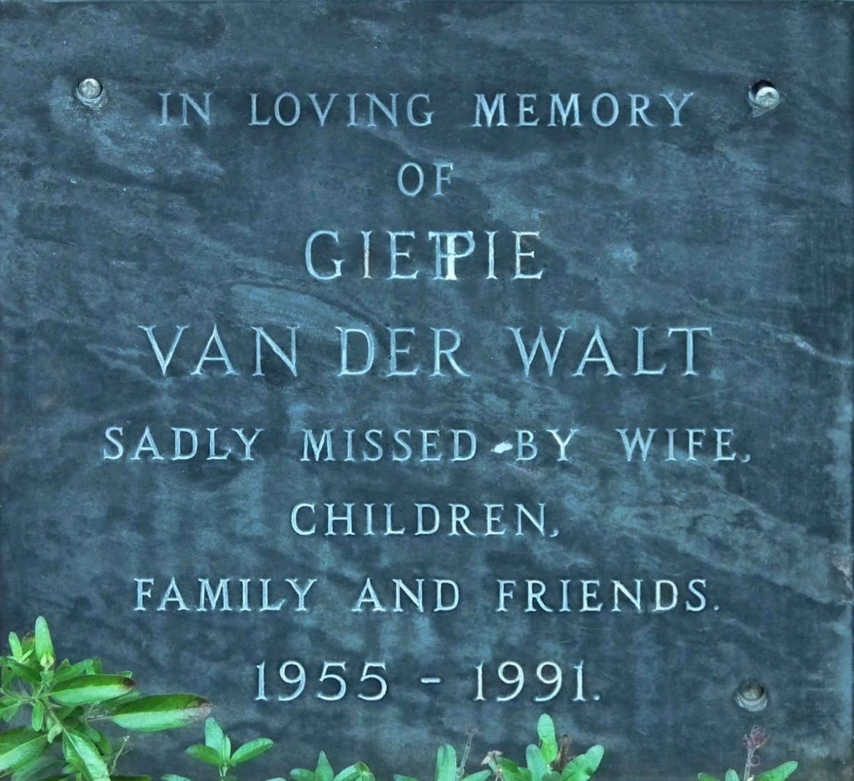 WALT Giepie, van der 1955-1991