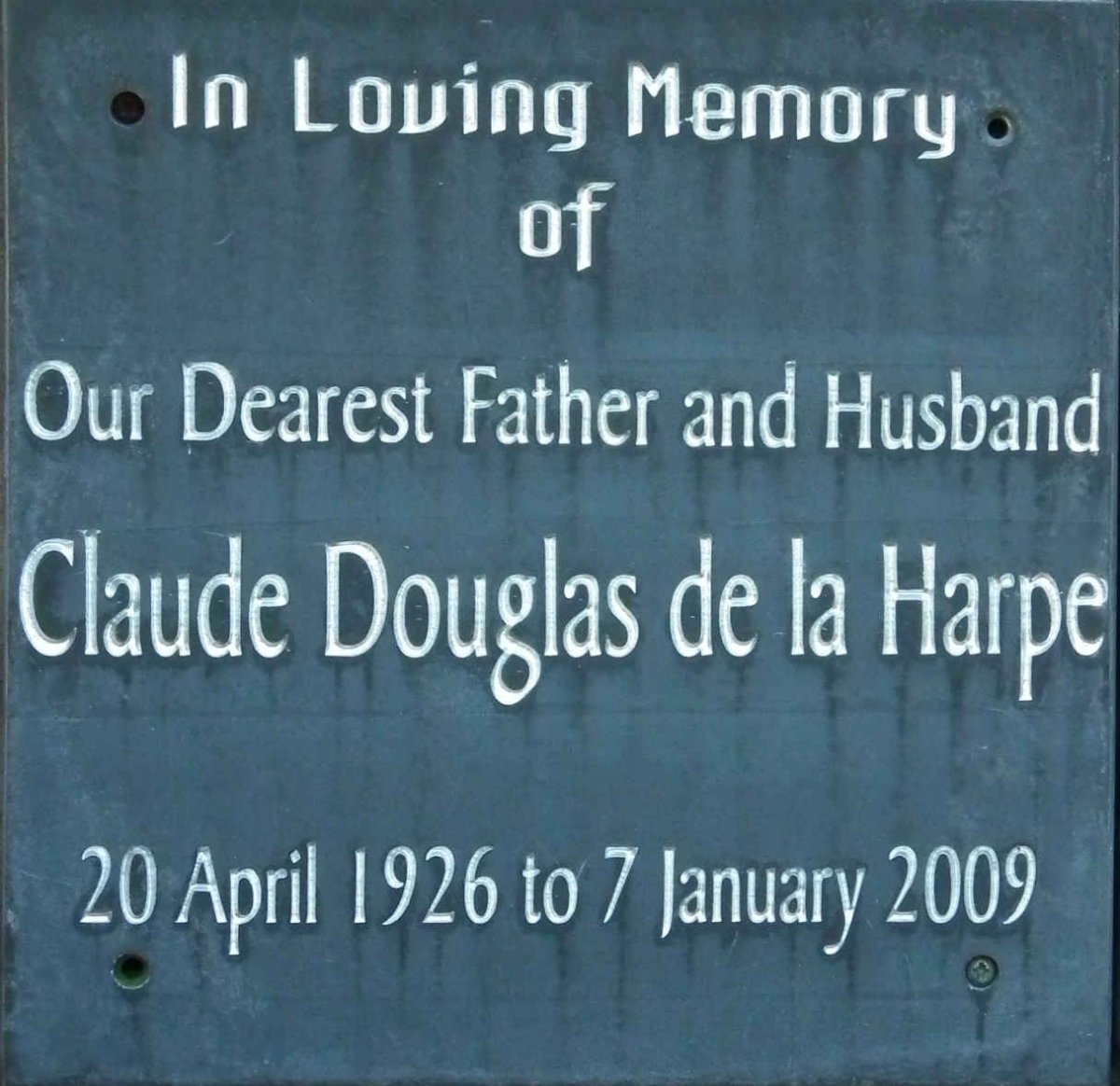HARPE Claude Douglas, de la 1926-2009