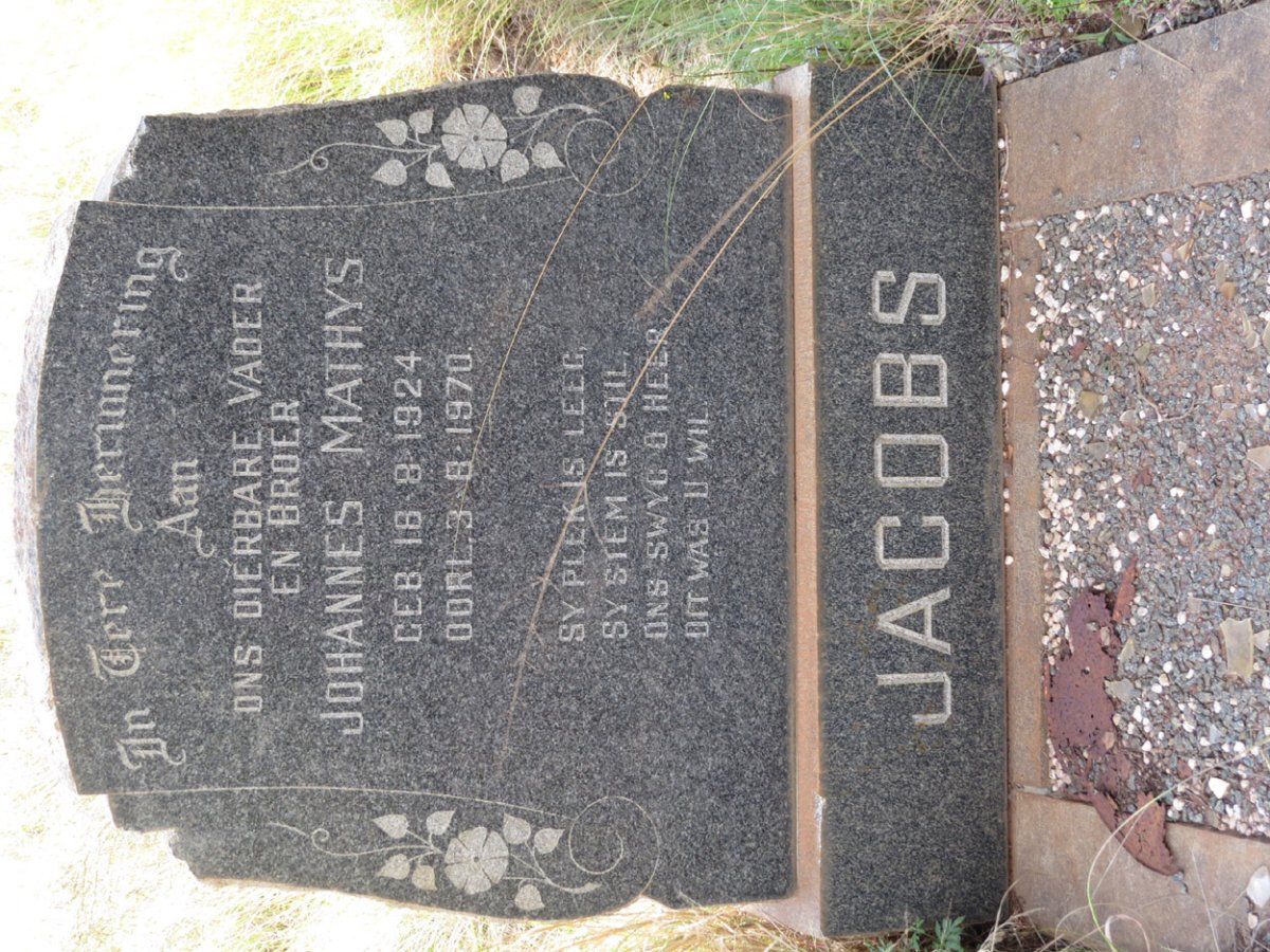 JACOBS Johannes Mathys 1924-1970