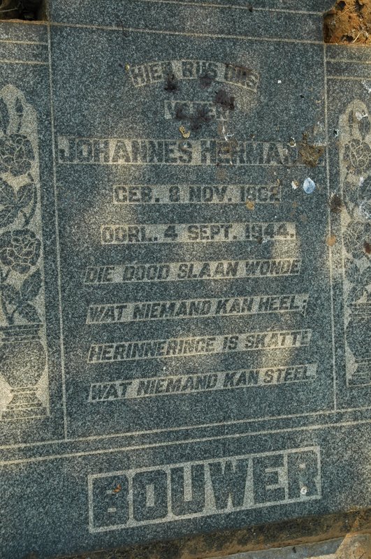 BOUWER Johannes Herman 1882-1944