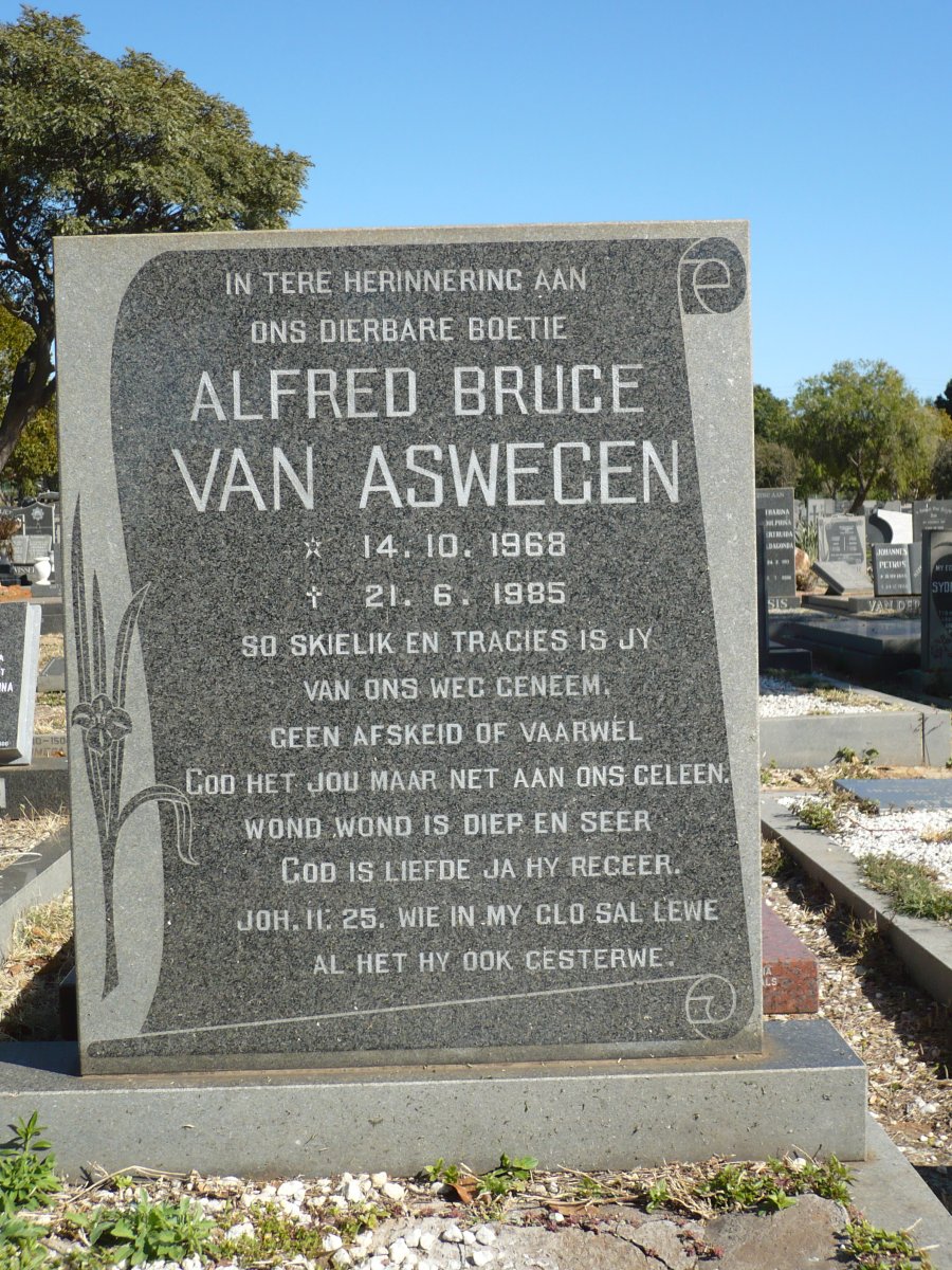 ASWEGEN Alfred Bruce, van 1968-1985