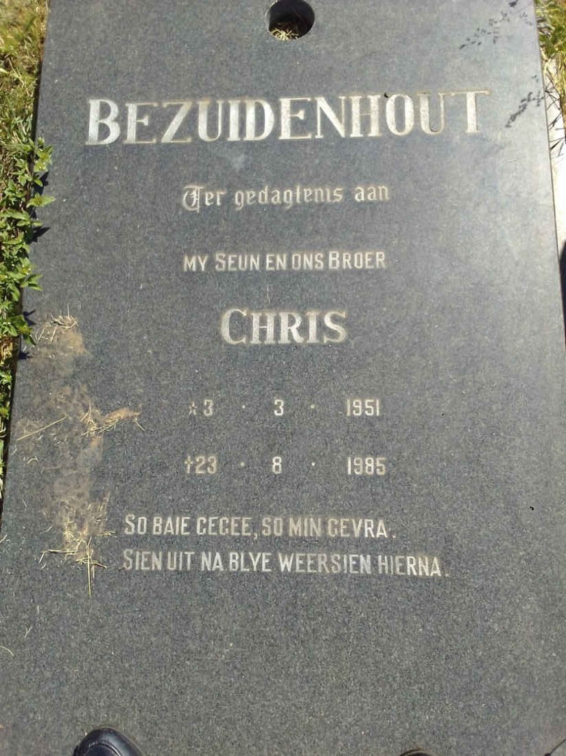 BEZUIDENHOUT Chris 1951-1985