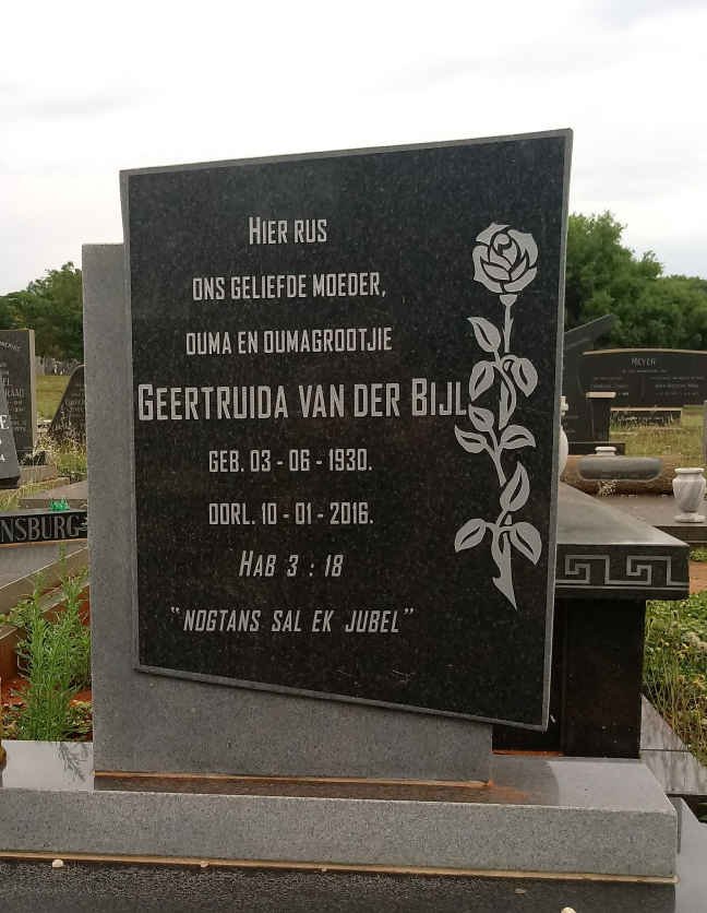 BIJL Jacob, van der 1926-1976 &amp; Geertruida 1930-2016
