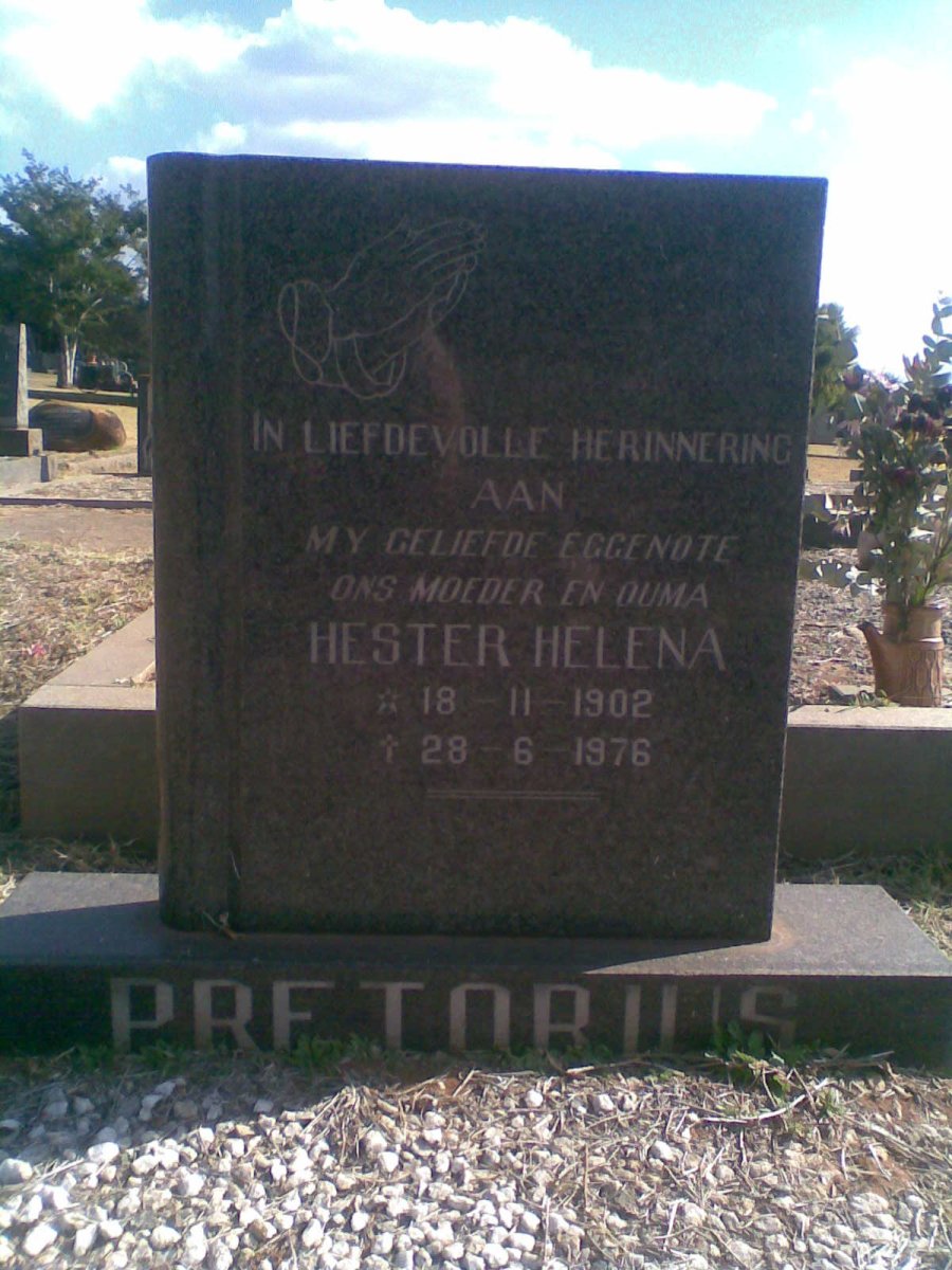 PRETORIUS Hester Helena 1902-1976