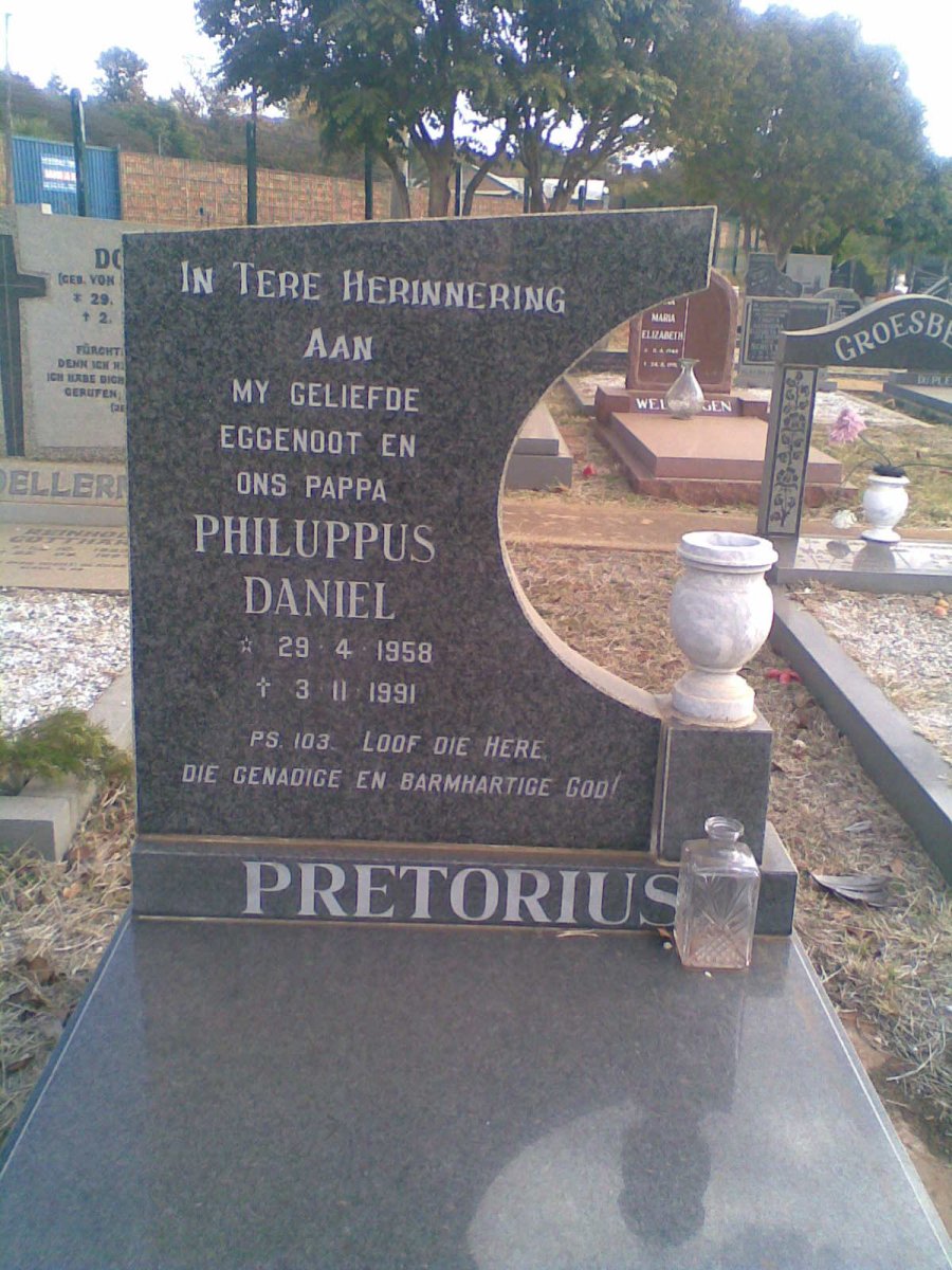 PRETORIUS Philuppus Daniel 1958-1991