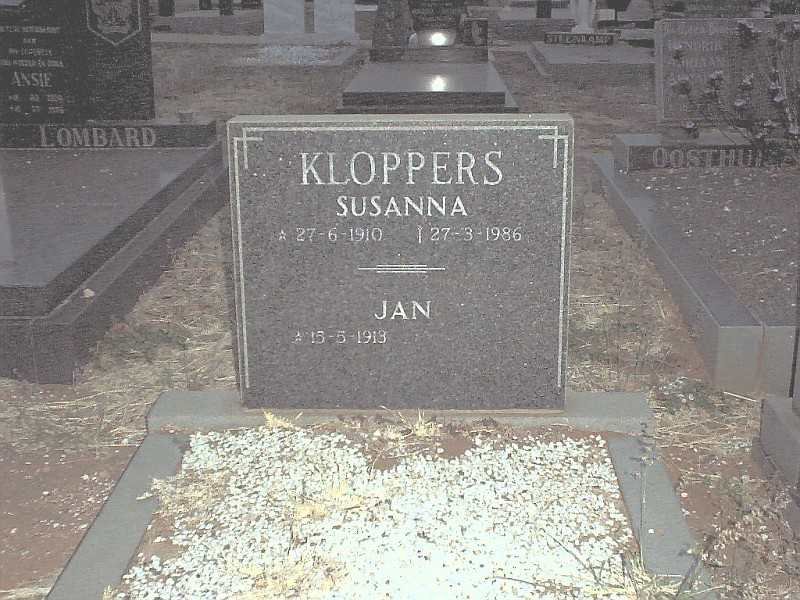 KLOPPERS Susanna 1910-1986
