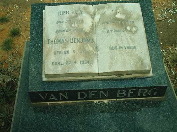 BERG Thomas Benjamin, van den 1???-1954