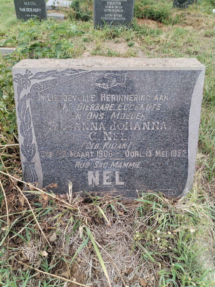 NEL Susanna Johanna C. nee KILIAN 1906-1952